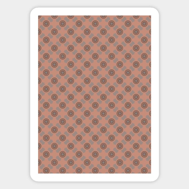 Orange and Gray Circles Pattern Sticker by erichristy